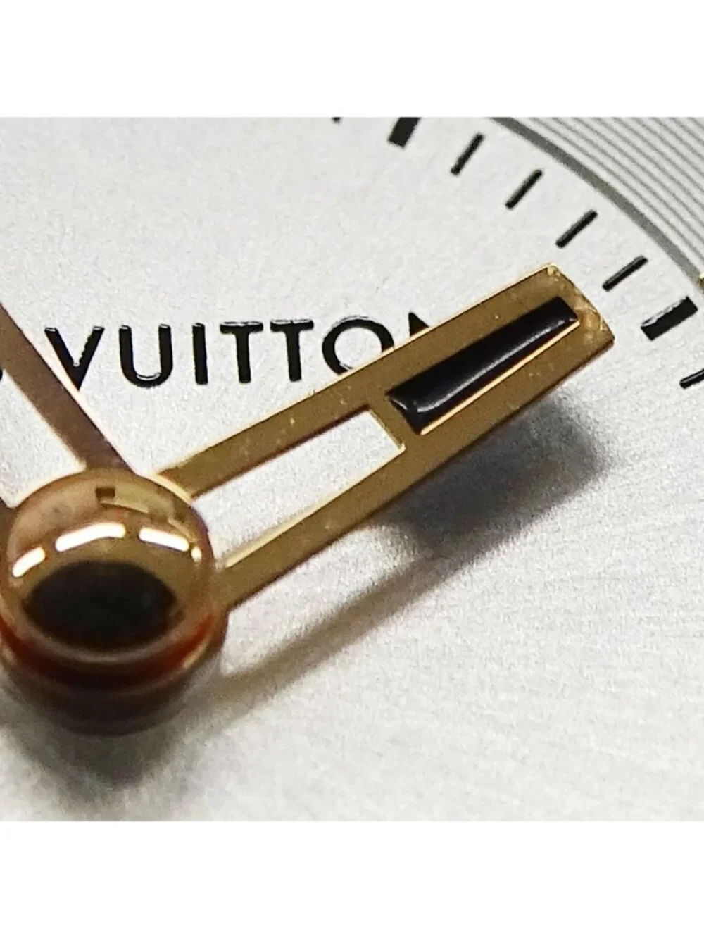 Louis Vuitton Watch Tambour Moon Dual Time Quartz Stainless Steel Silver